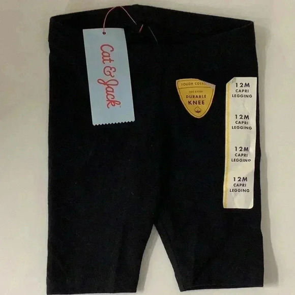 Cat & Jack 12M Black Capri Leggings. New with Tags - Picture 1 of 5